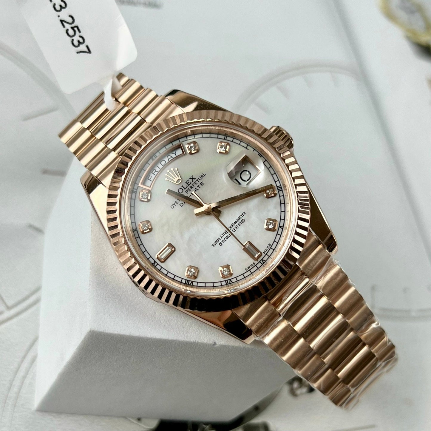 Rolex Day-Date 36 mm M128235-0029 La mejor edición 1:1 recubierto de oro rosa de 18 k 130 gramos