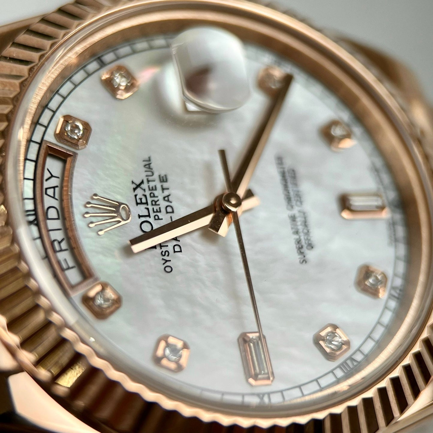 Rolex Day-Date 36 mm M128235-0029 La mejor edición 1:1 recubierto de oro rosa de 18 k 130 gramos