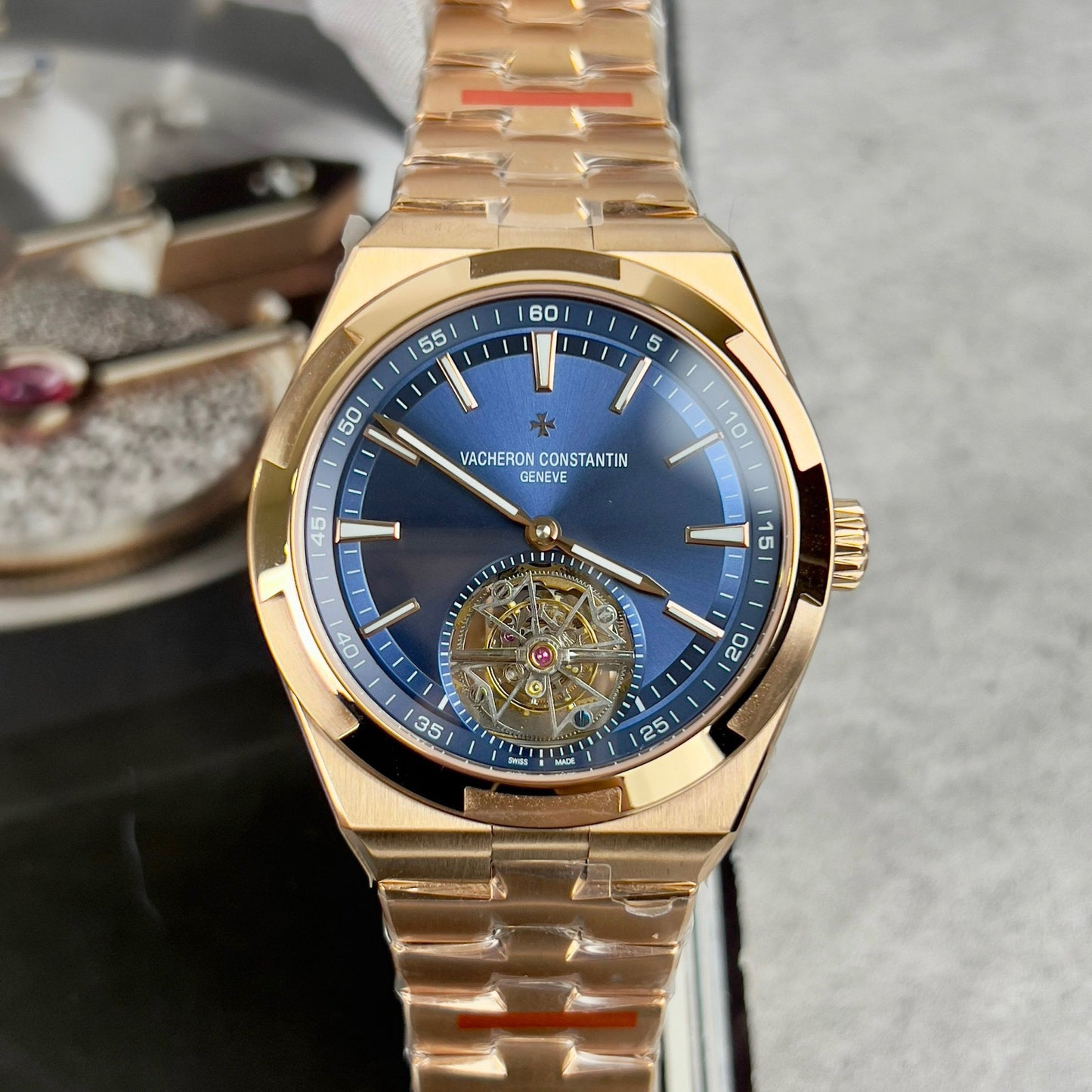 Vacheron Constantin Overseas Tourbillon 6000V/110R-B733 1:1 Meilleure édition BBR Factory Or rose