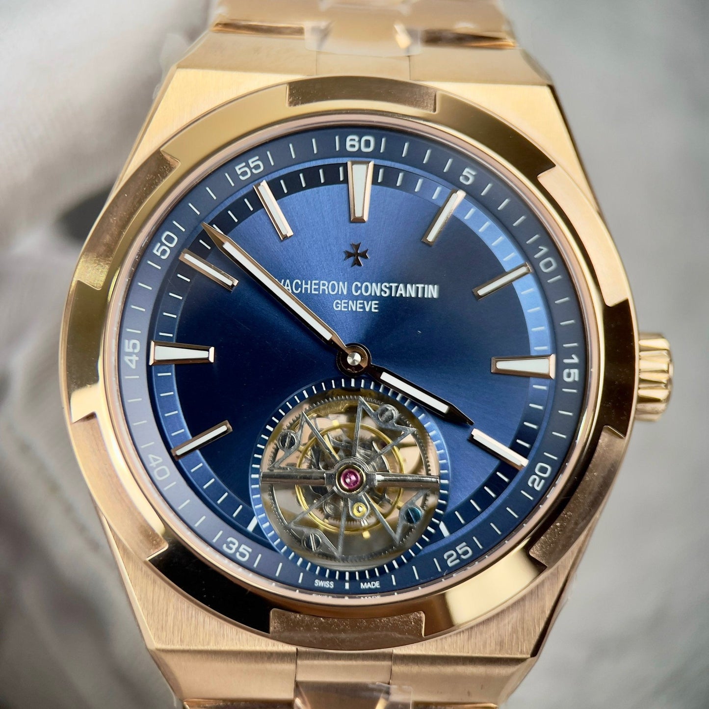 Vacheron Constantin Overseas Tourbillon 6000V/110R-B733 1:1 Meilleure édition BBR Factory Or rose