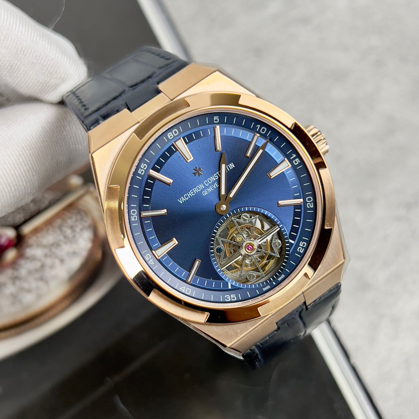 Vacheron Constantin Overseas Tourbillon 6000V/110R-B733 1:1 Meilleure édition BBR Factory Bracelet Bleu