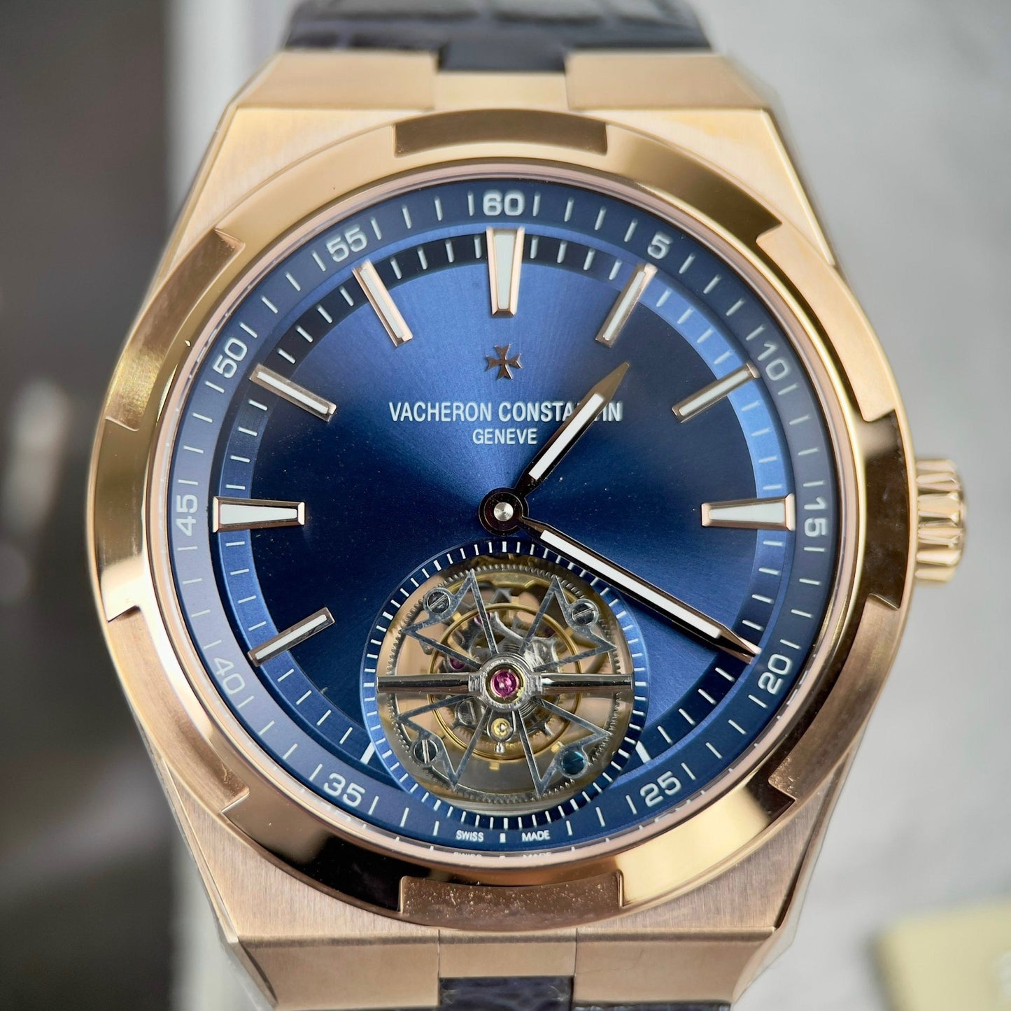 Vacheron Constantin Overseas Tourbillon 6000V/110R-B733 1:1 Meilleure édition BBR Factory Bracelet Bleu