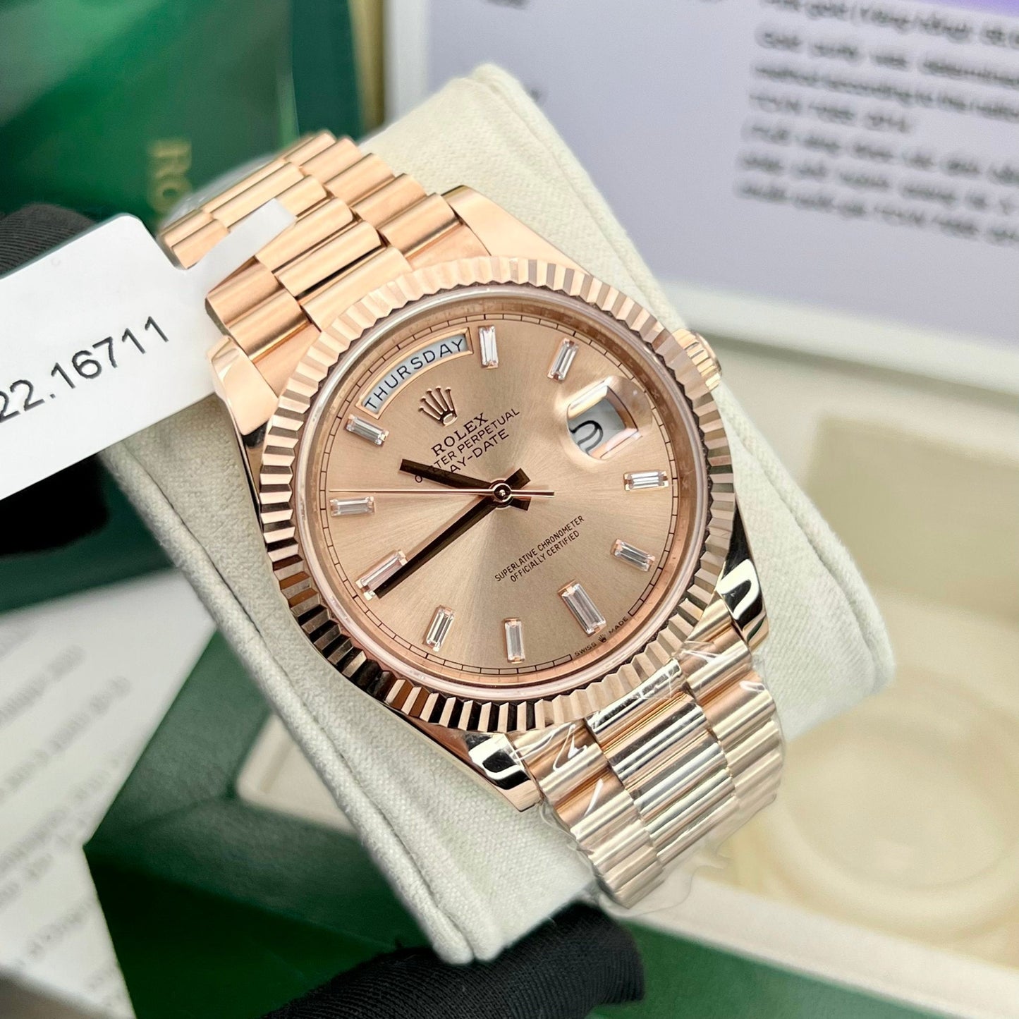 Rolex Day-Date 40 Roségold 228235 Champagner Gold gefüllt 18 Karat aus der GM-Fabrik