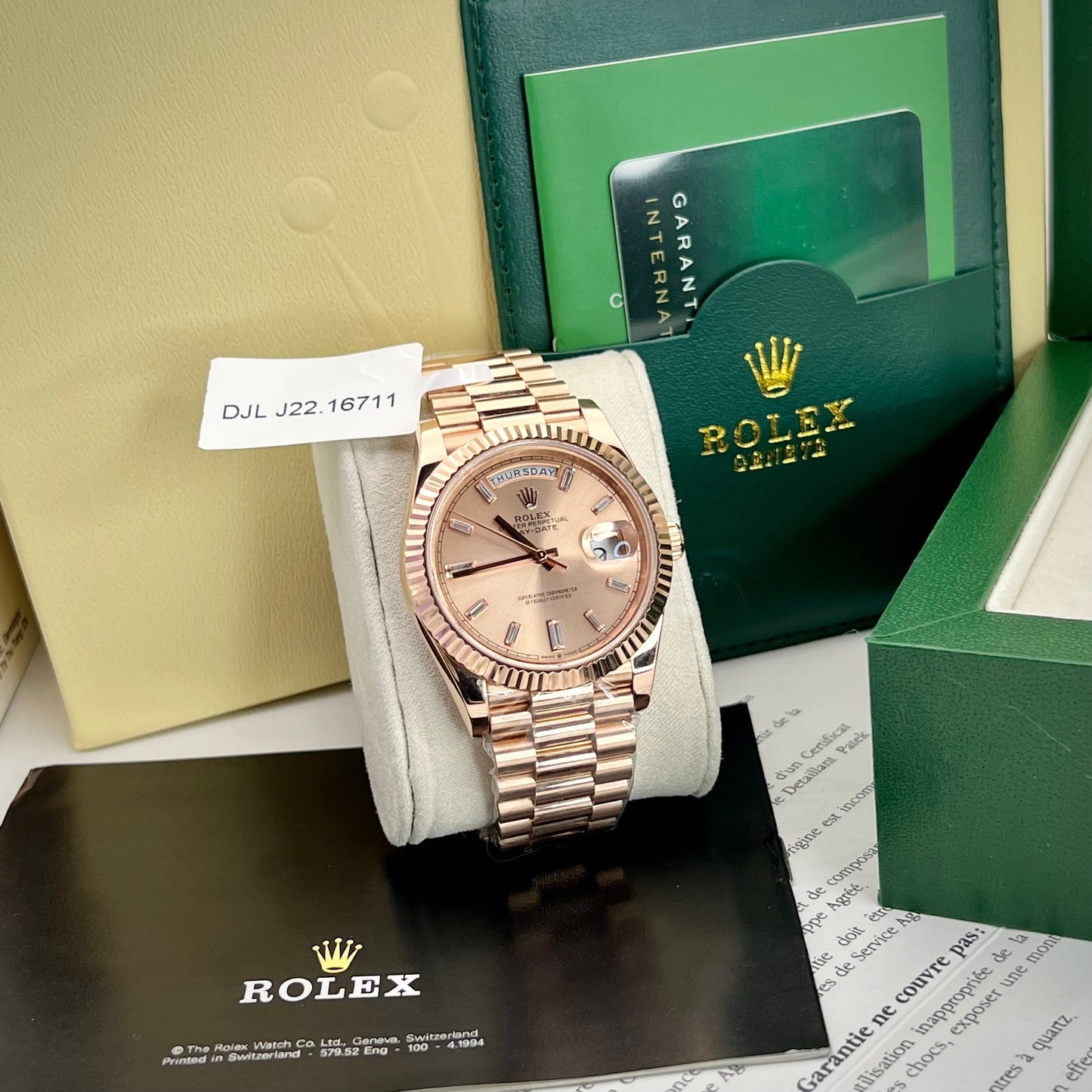 Rolex Day-Date 40 Roségold 228235 Champagner Gold gefüllt 18 Karat aus der GM-Fabrik