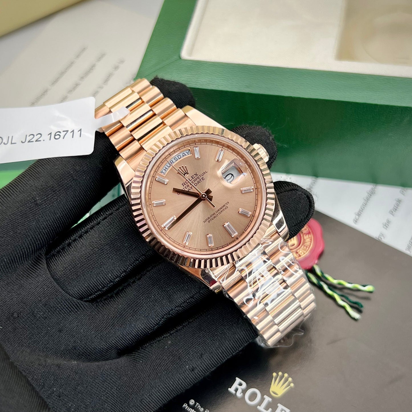 Rolex Day-Date 40 Roségold 228235 Champagner Gold gefüllt 18 Karat aus der GM-Fabrik