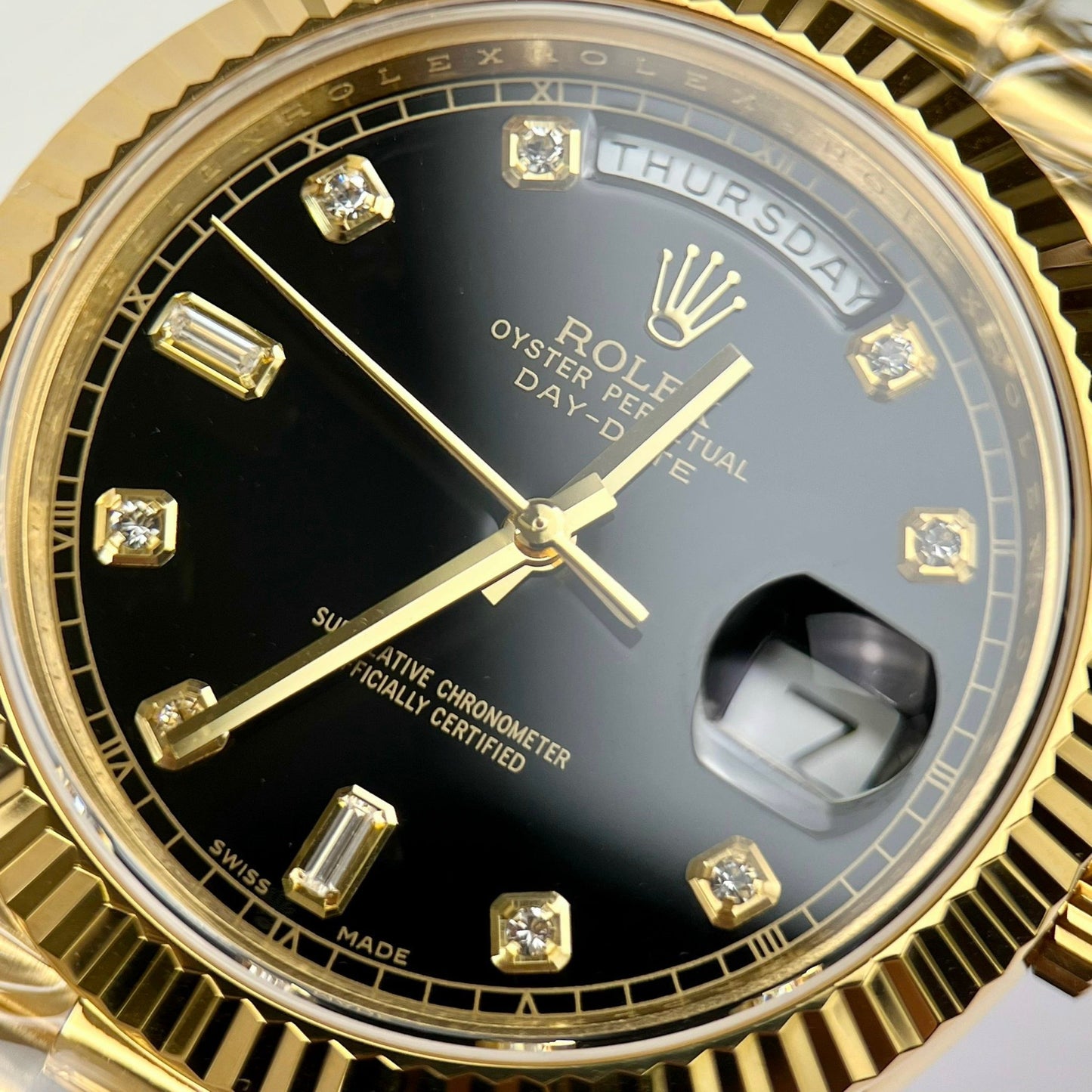 Rolex Day-Date 36 Gold Watch 118238-0111 Banhado a ouro 18k com 130 gramas da GM Factory