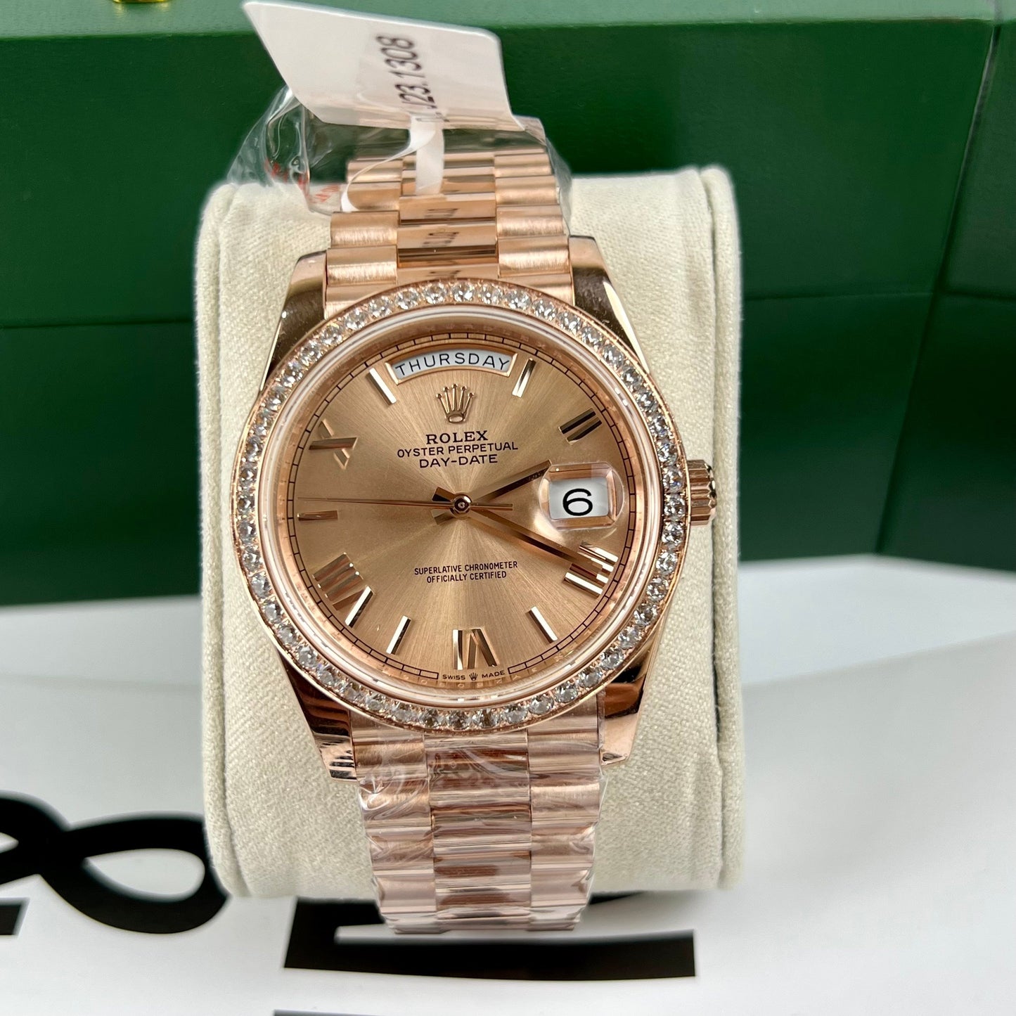 Rolex Oyster Day-Date 40mm 228235 beschichtet 18k Roségold Beste 1:1 Edition 130 Gramm Moissanit-Lünette