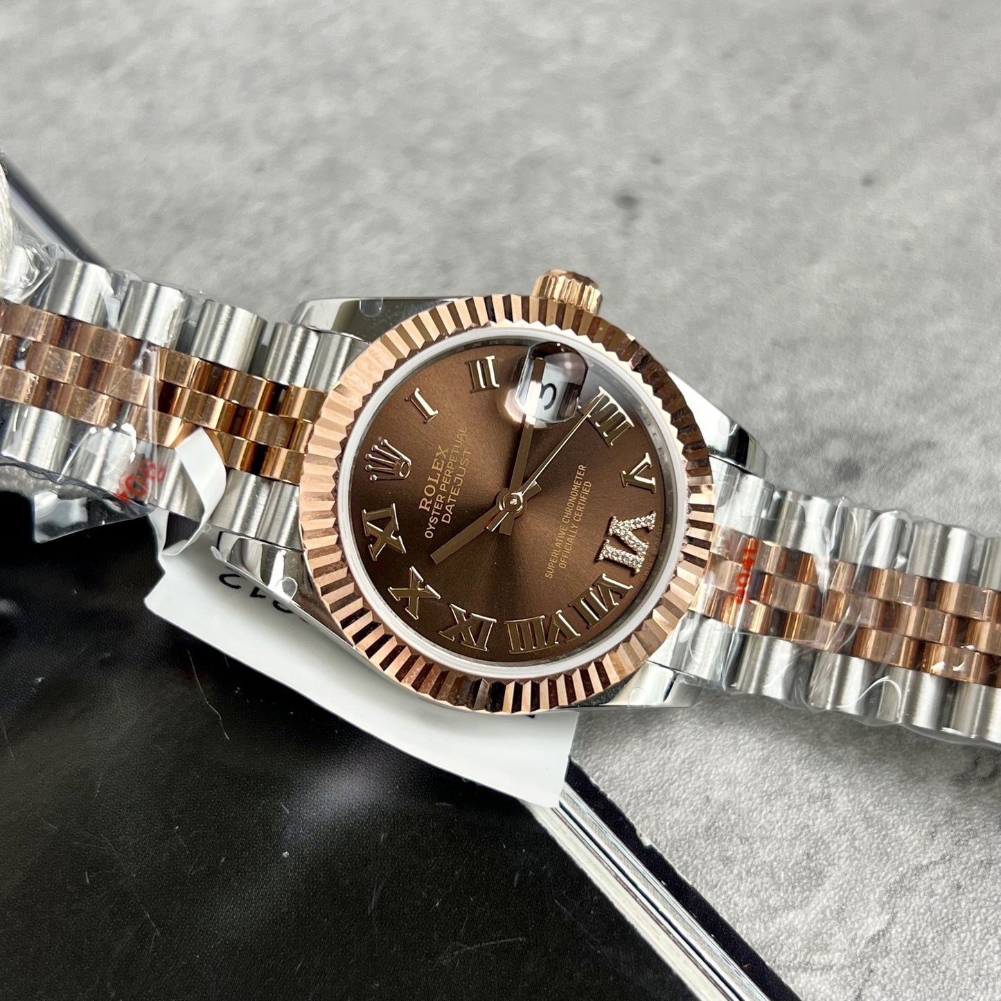 Rolex Datejust 31 Uhr mit schokoladenbraunem Zifferblatt 178271, beste 1:1-Edition, 18 Karat beschichtetes Roségold, GM