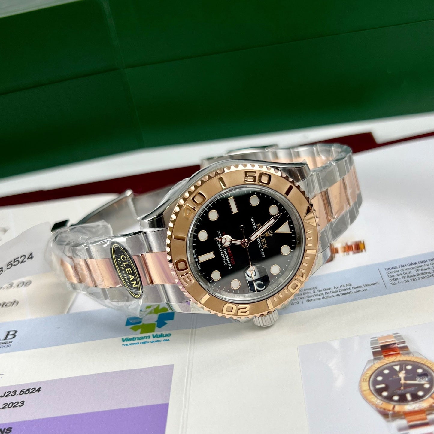 Montre pour homme Rolex Yacht-Master 40 en or Everose 18 carats Oystersteel 116621-0002 Meilleure édition 1: 1