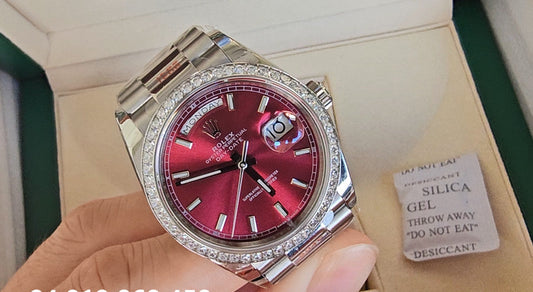 Rolex Day Date 118239-0288 Cadran rouge 1:1 Meilleure édition EW Factory Lunette en pierre