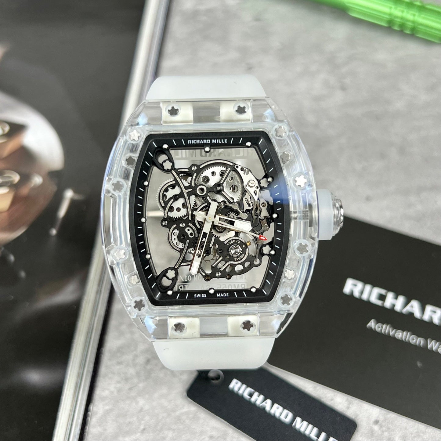 Richard Mille RM055 1:1 Meilleure édition RM Factory Boîtier Saphire