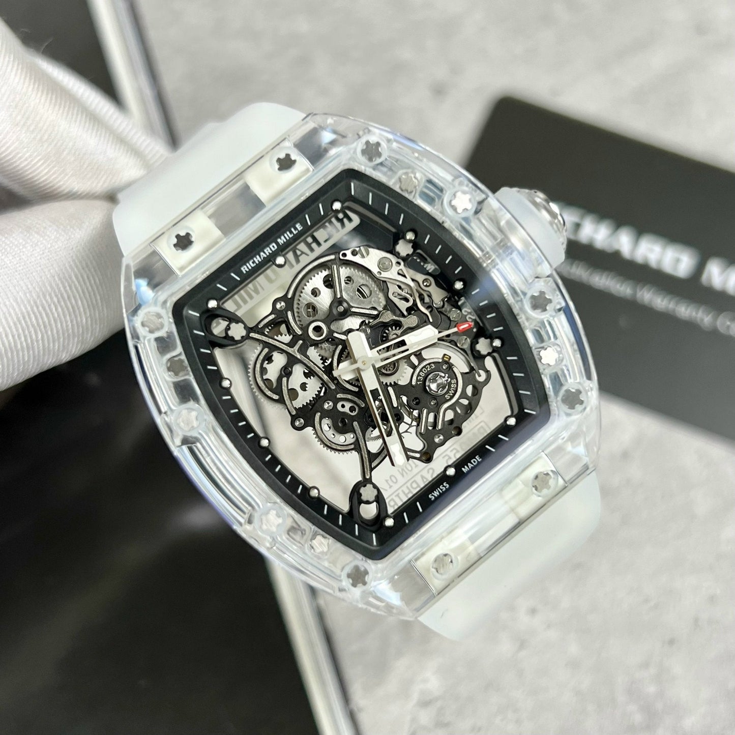 Richard Mille RM055 1:1 Meilleure édition RM Factory Boîtier Saphire