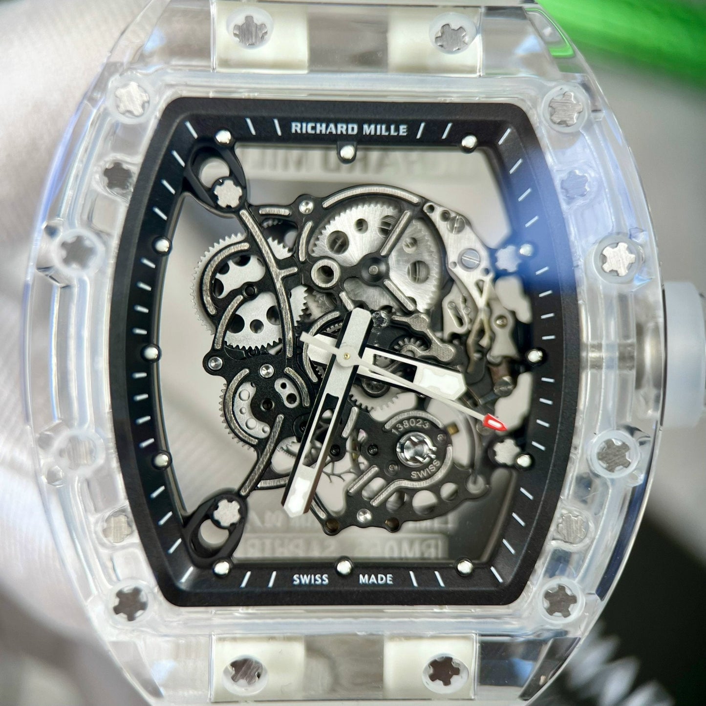 Richard Mille RM055 1:1 Meilleure édition RM Factory Boîtier Saphire