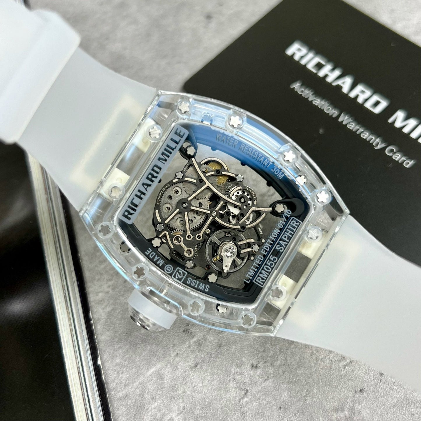 Richard Mille RM055 1:1 Meilleure édition RM Factory Boîtier Saphire