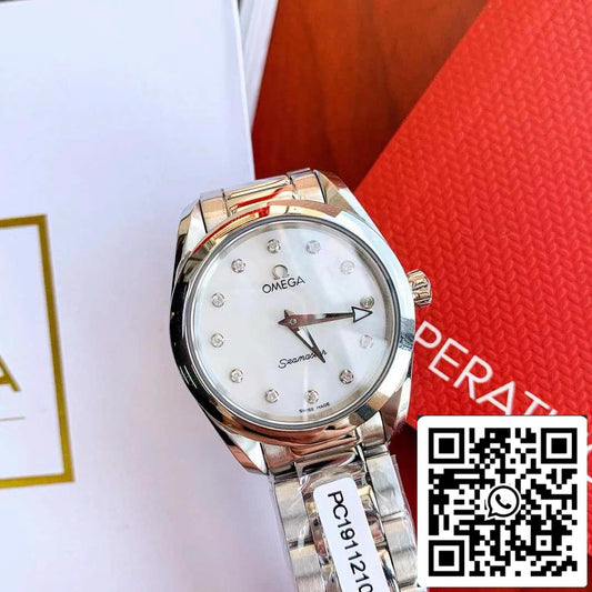 Omega Seamaster Aqua Terra 150M Dames 28 mm Quartz Diamant Mouvement d'origine suisse