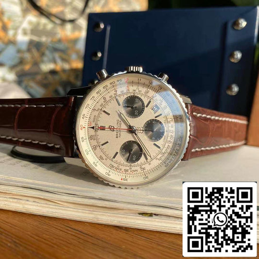 Breitling Navitimer 1 B01 Chronograph 46 Herrenuhr mit weißem Zifferblatt – Schweizer Originalwerk