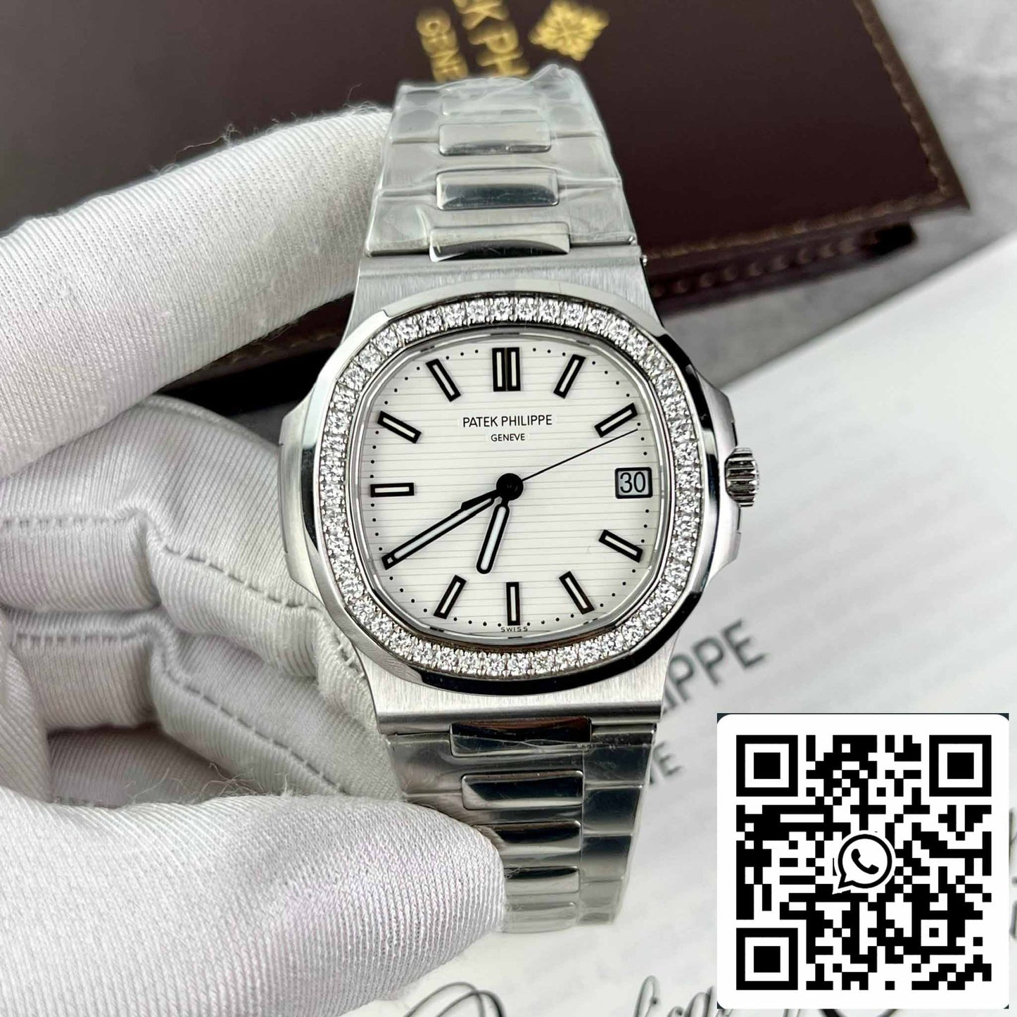 Patek Philippe Nautilus 5711/1A-011 Meilleure édition 1:1 PPF Factory Custom Diamonds Moissanite