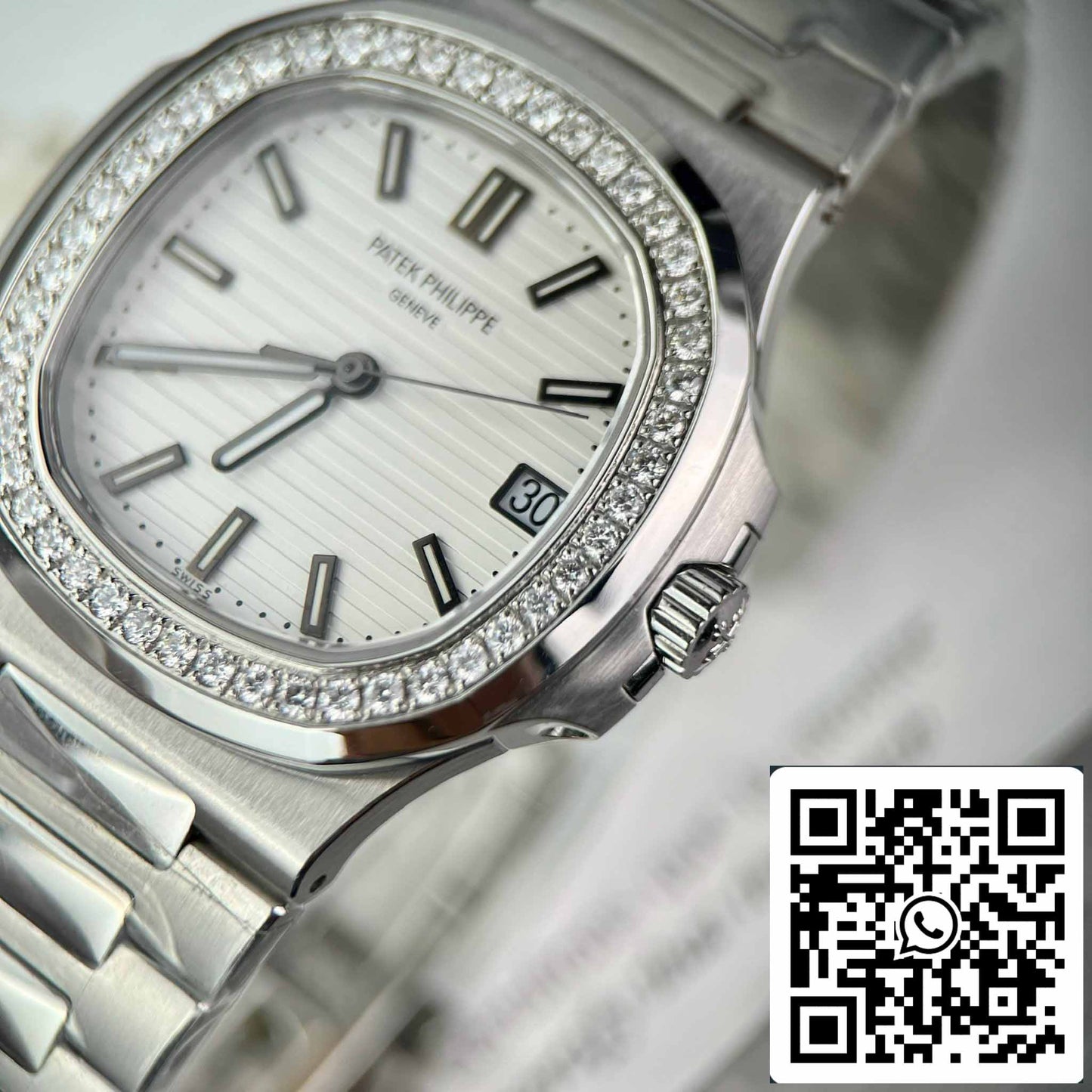 Patek Philippe Nautilus 5711/1A-011 Meilleure édition 1:1 PPF Factory Custom Diamonds Moissanite