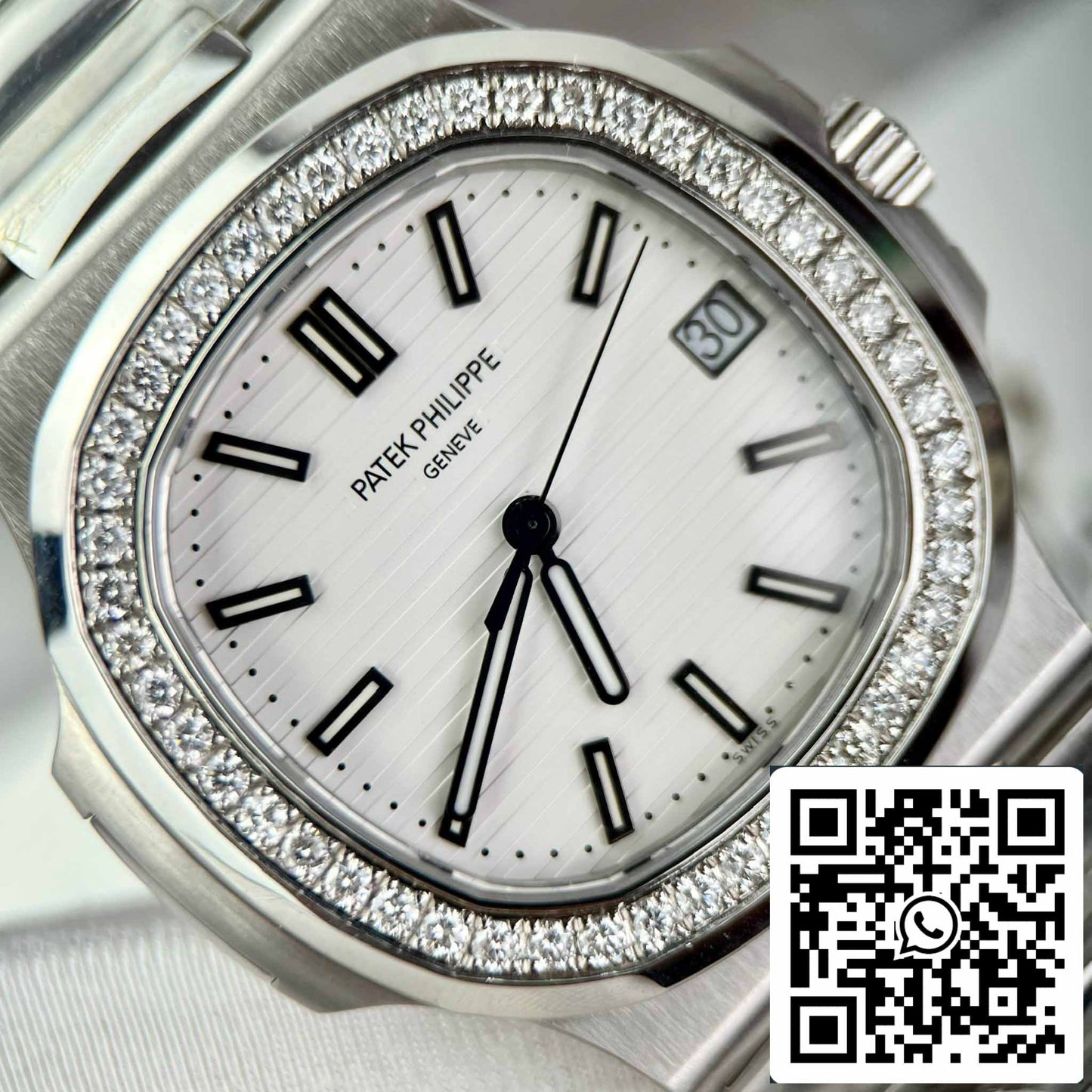 Patek Philippe Nautilus 5711/1A-011 Meilleure édition 1:1 PPF Factory Custom Diamonds Moissanite