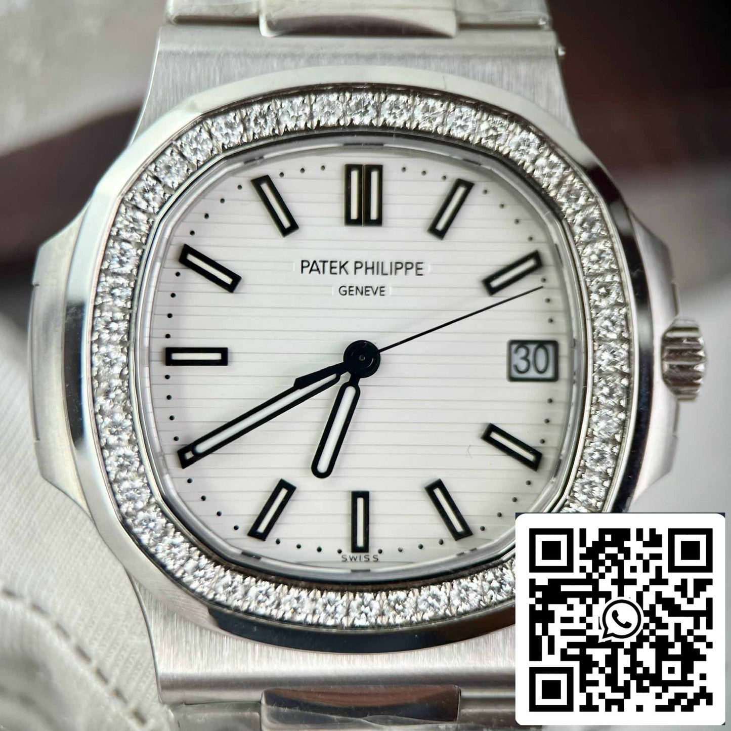 Patek Philippe Nautilus 5711/1A-011 Meilleure édition 1:1 PPF Factory Custom Diamonds Moissanite