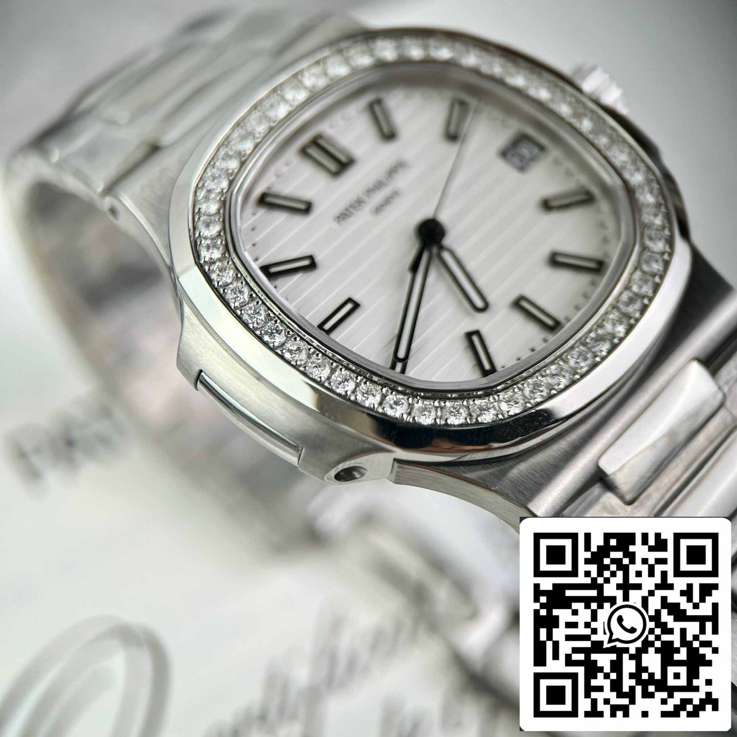 Patek Philippe Nautilus 5711/1A-011 Meilleure édition 1:1 PPF Factory Custom Diamonds Moissanite