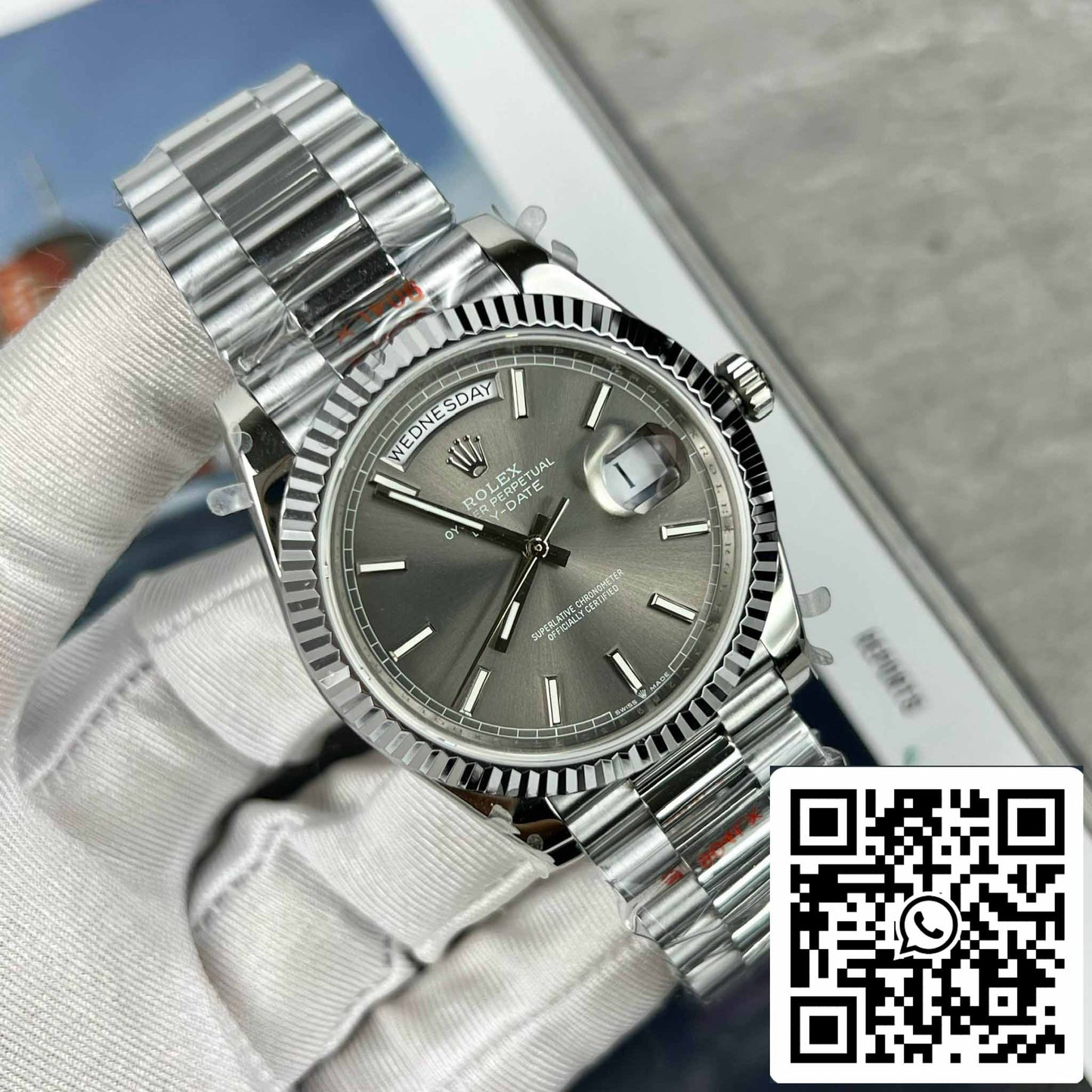 Rolex Day-Date M228236-0013 Cadran ardoise platine Meilleure édition 1:1 GM Factory V2