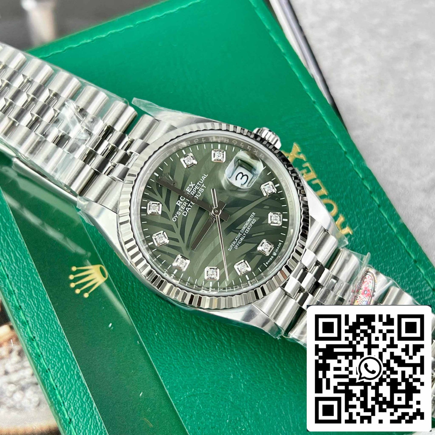 Rolex Datejust M126234-0055 36MM 1:1 Melhor Edição Clean Factory Mostrador Verde