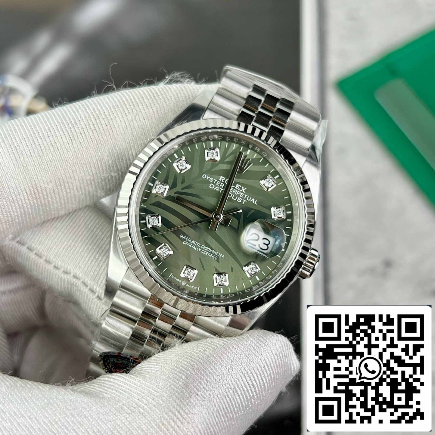 Rolex Datejust M126234-0055 36MM 1:1 Melhor Edição Clean Factory Mostrador Verde