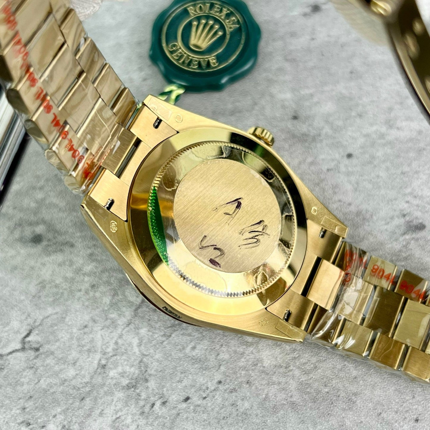 Rolex Day Date M228238-0061 Meilleure édition 1:1 GM Factory V2 Cadran vert Or jaune