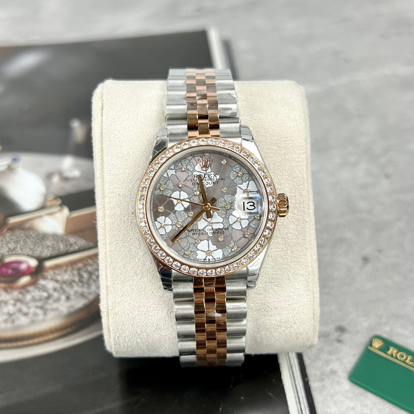 Rolex Datejust quadrante floreale 31MM 1:1 Best Edition EW Factory in acciaio inossidabile