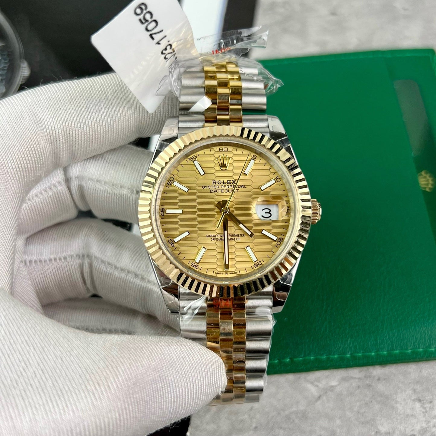 Rolex Datejust 41 126333-0022 Meilleure édition 1:1 enveloppée d'or 18 carats