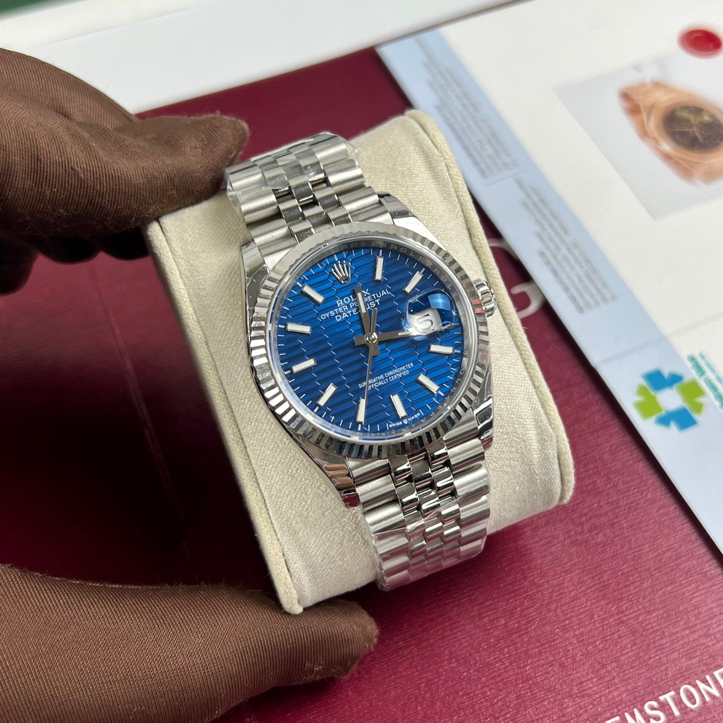 Rolex Datejust 126234 3d dial1:1 Best Edition EW Factory Blue Dial