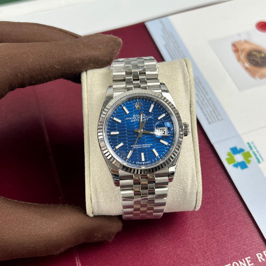 Rolex Datejust 126234 3D-Zifferblatt 1:1 Best Edition EW Factory blaues Zifferblatt