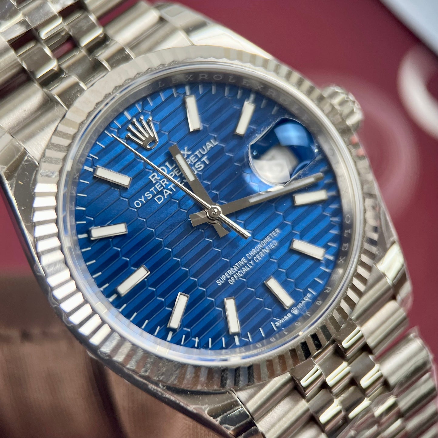 Rolex Datejust 126234 3d dial1:1 Best Edition EW Factory Blue Dial