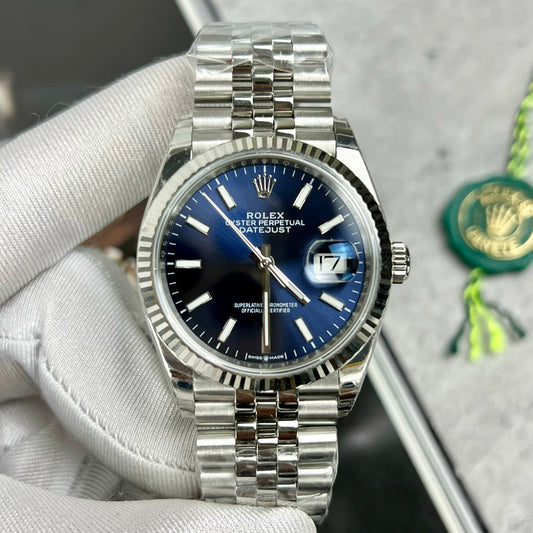 Rolex Datejust M126234-0017 Oystersteel 1:1 Best Edition EW Factory blaues Zifferblatt