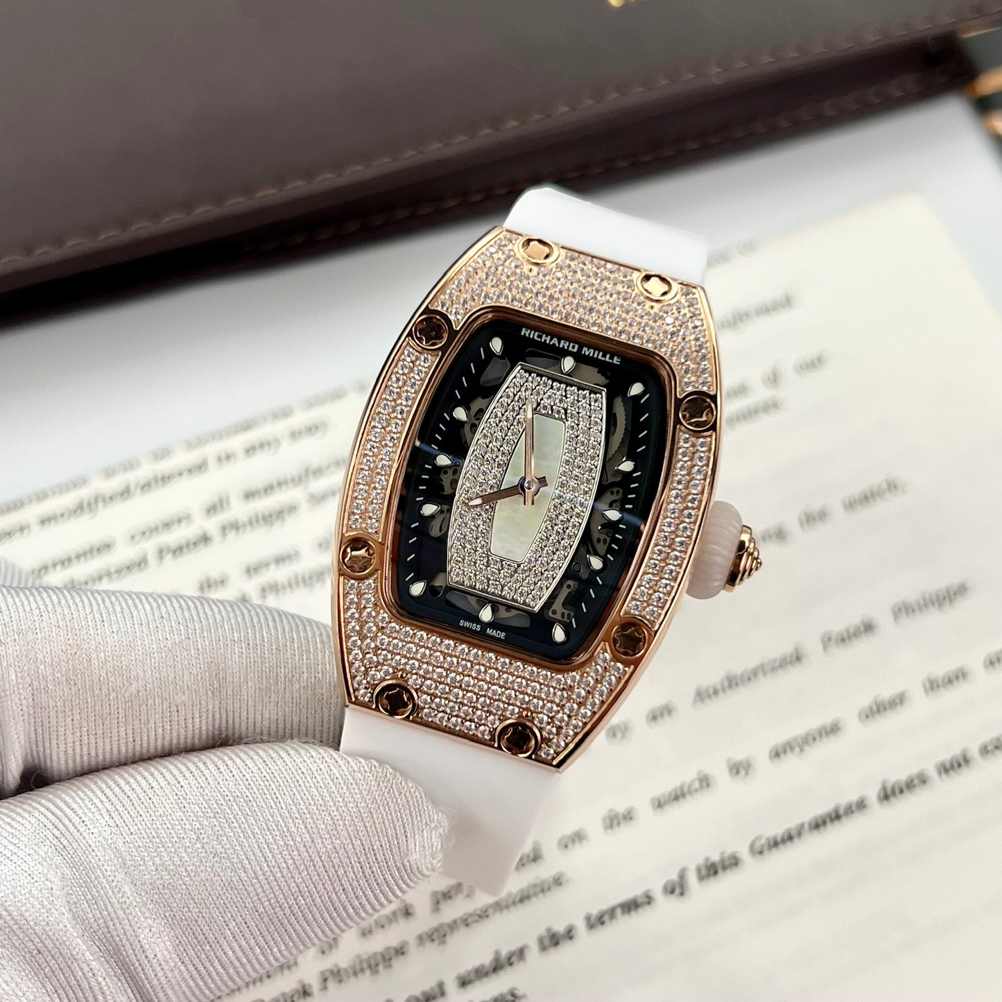 Richard Mille RM 07-01 1:1 Best Edition RM Factory custom full diamonds case