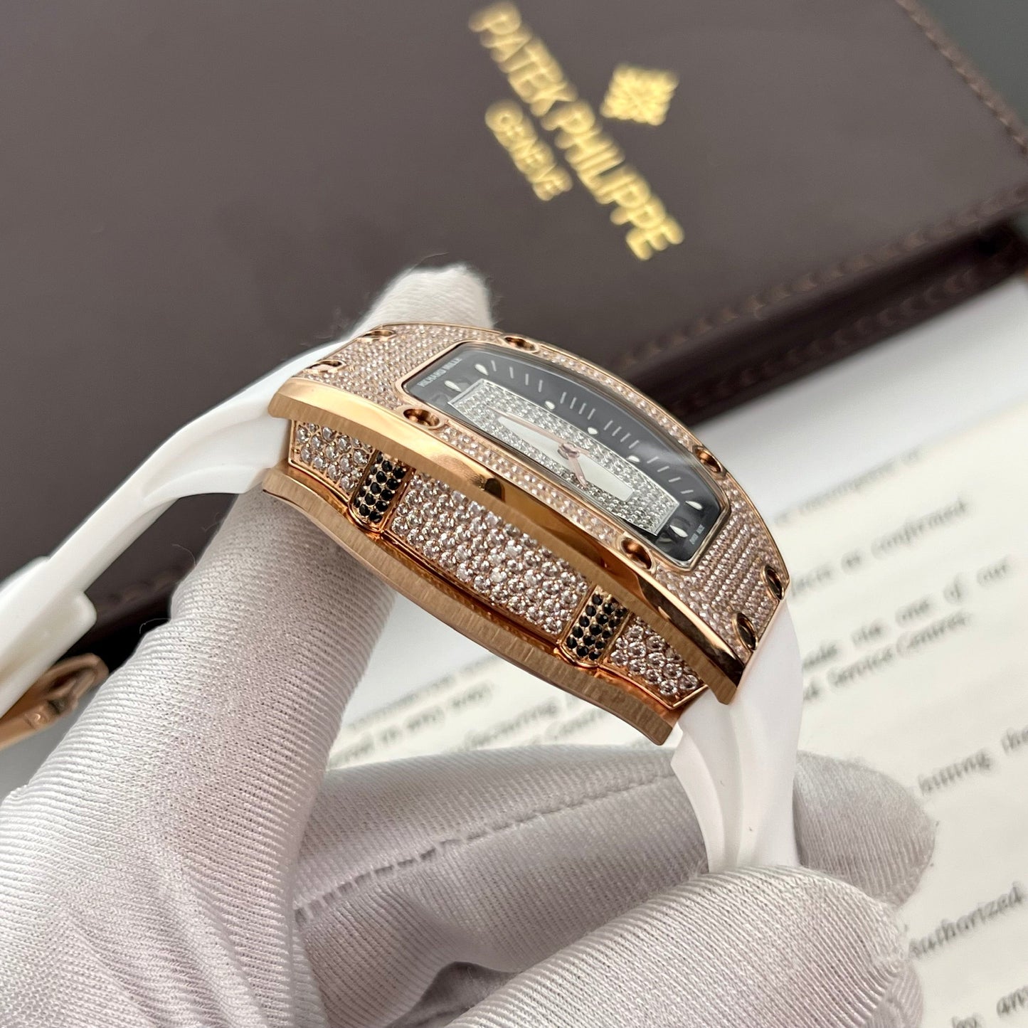 Richard Mille RM 07-01 1:1 Best Edition RM Factory custom full diamonds case