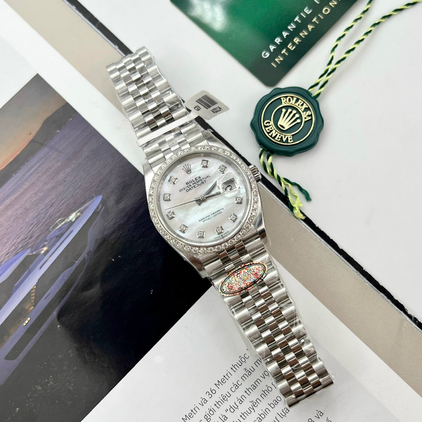 Rolex Datejust M278274-0006 Mother Of Pearl Dial custom Diamonds Bezel