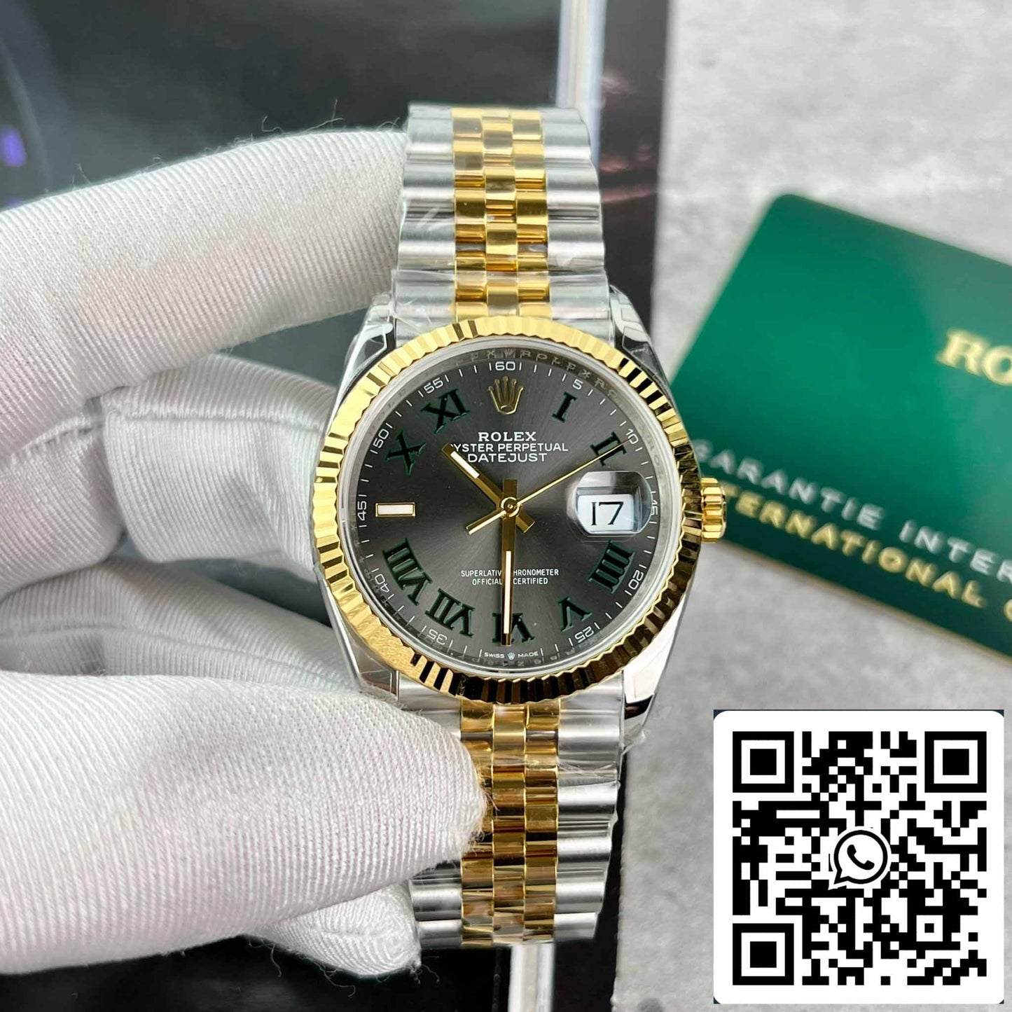 Replica Rolex Datejust 36 126233 Wimbledon Dial Best 1:1 Edition VS Factory