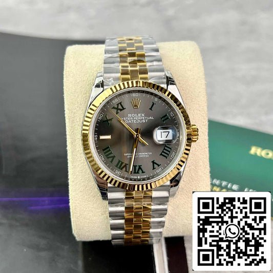 Réplica Rolex Datejust 36 126233 Wimbledon Dial Melhor Edição 1:1 VS Factory