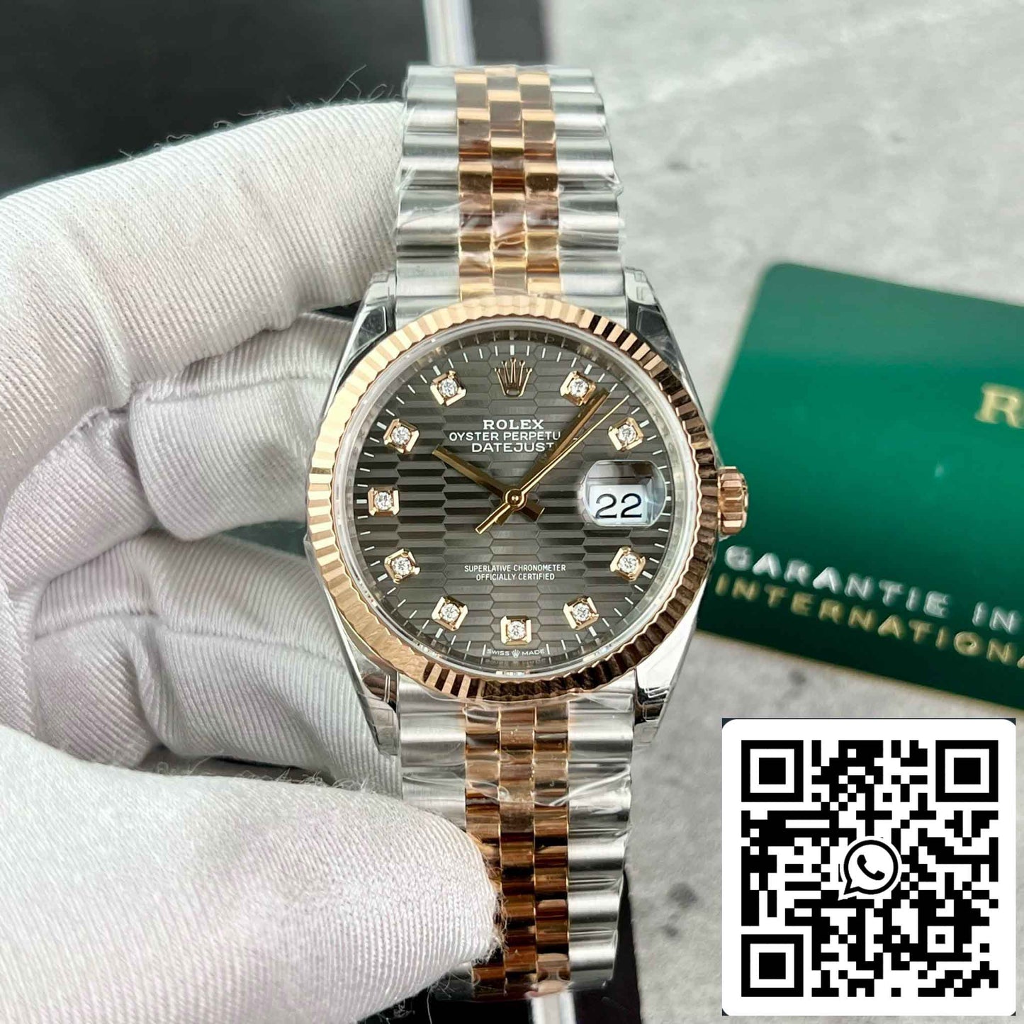 Réplica Rolex Datejust 126231-0041 Relógio 36mm Melhor Edição 1:1 VS Factory