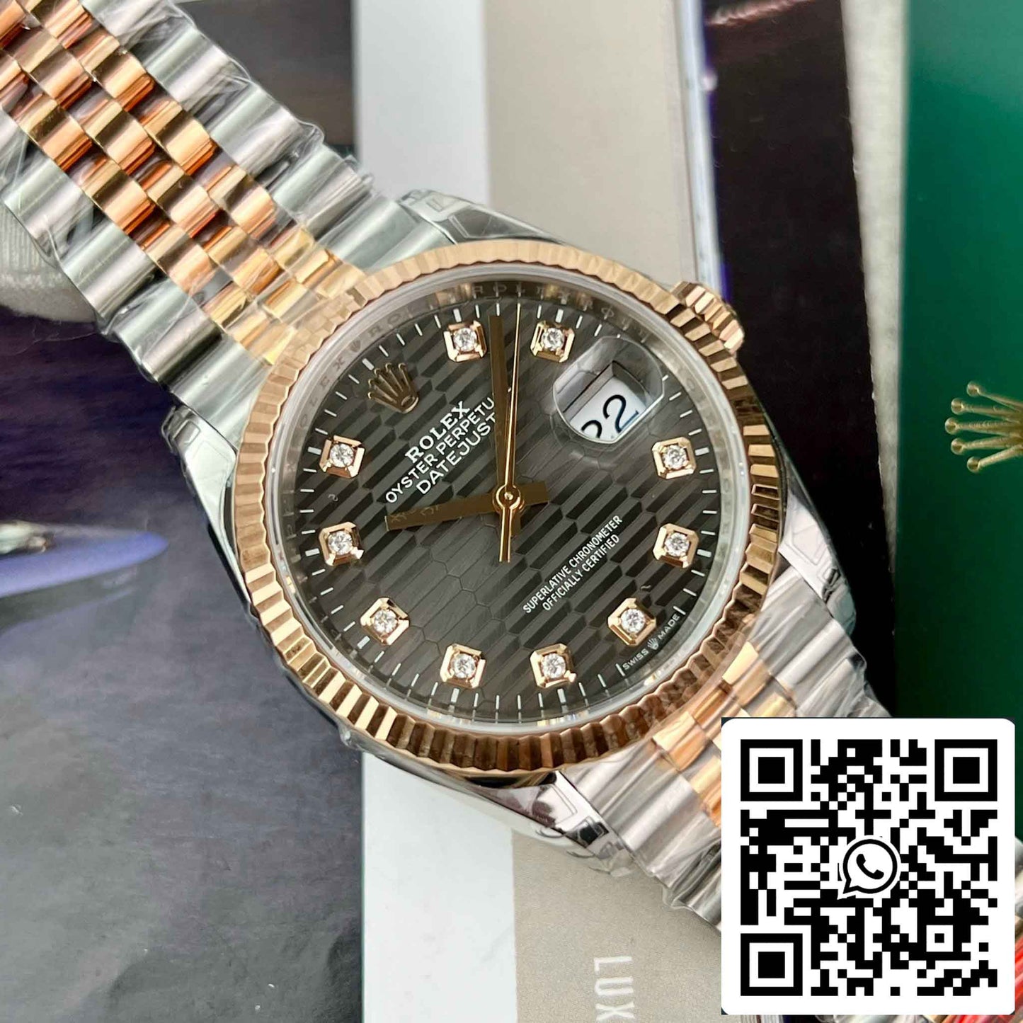 Réplica Rolex Datejust 126231-0041 Relógio 36mm Melhor Edição 1:1 VS Factory