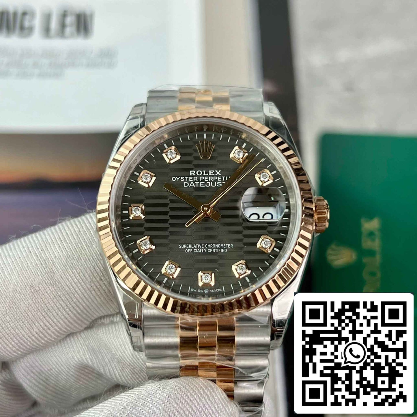 Réplica Rolex Datejust 126231-0041 Relógio 36mm Melhor Edição 1:1 VS Factory