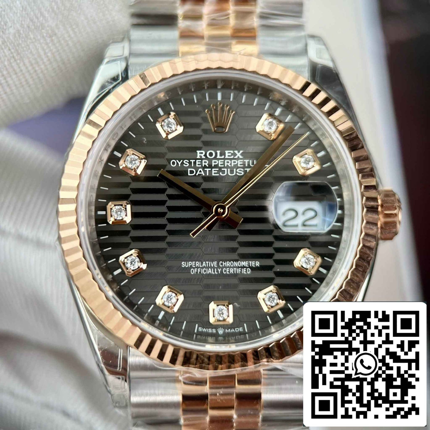 Réplica Rolex Datejust 126231-0041 Relógio 36mm Melhor Edição 1:1 VS Factory