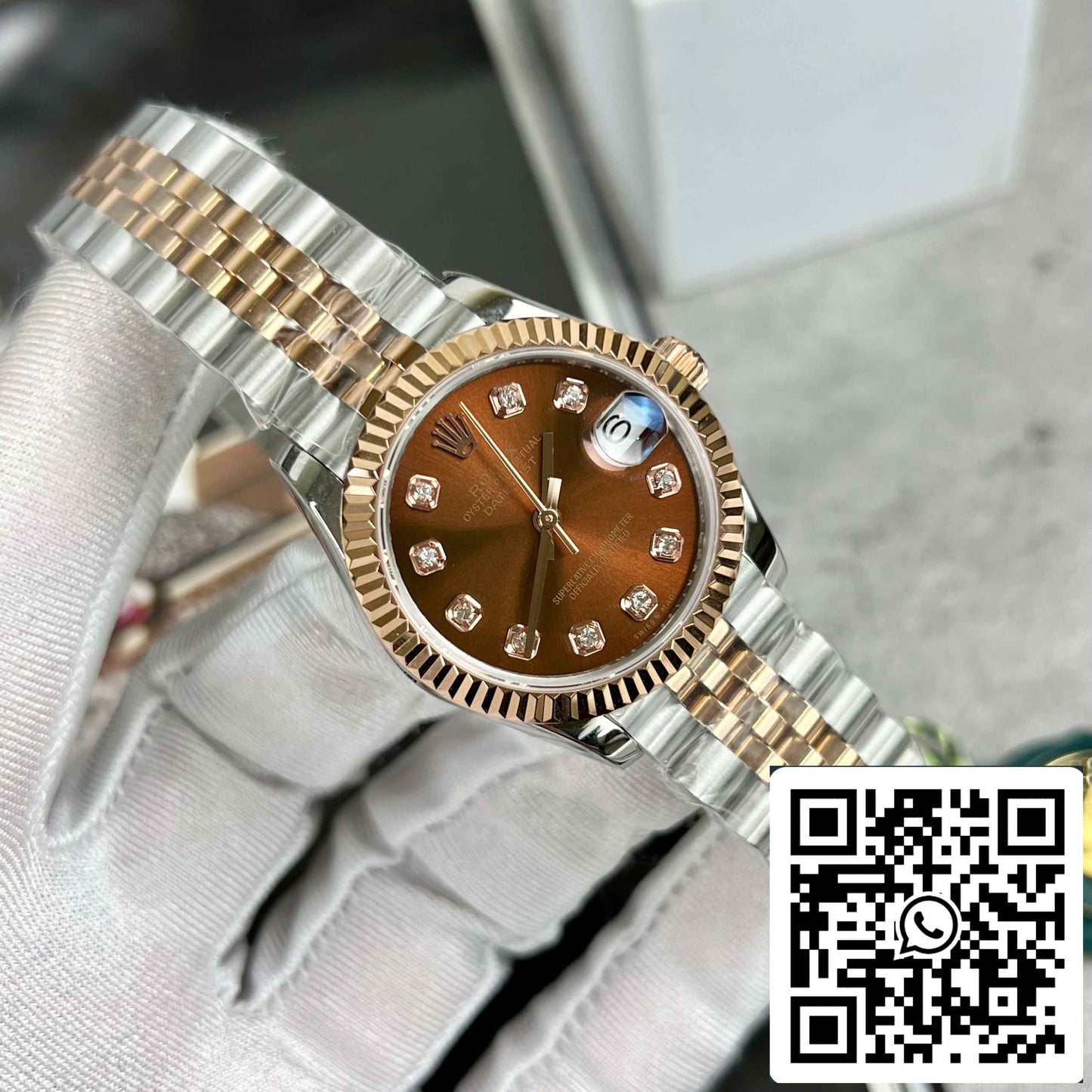 Replica Rolex Lady-Datejust M279171-0011 Oystersteel EW Fabbrica Miglior Edizione 31mm