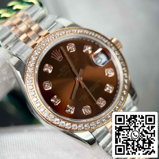 Replik Rolex Lady-Datejust M279171-0011 Oystersteel EW Fabrik Lünette Stein