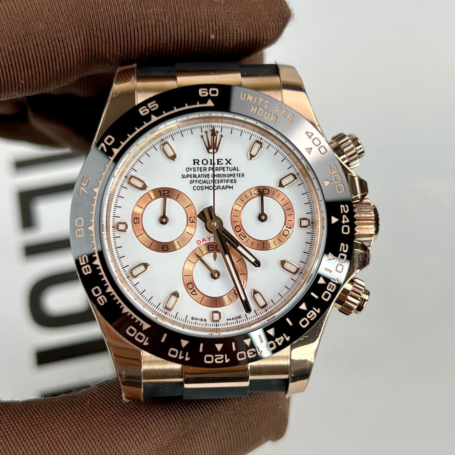 Rolex Daytona M116505-0010 1:1 Meilleure édition BT Factory Bracelet en caoutchouc or rose