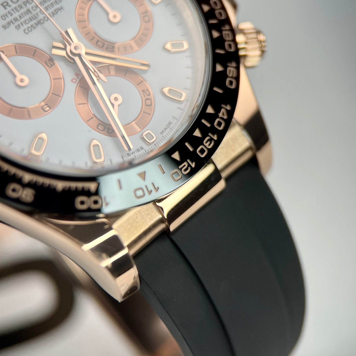 Rolex Daytona M116505-0010 1:1 Meilleure édition BT Factory Bracelet en caoutchouc or rose