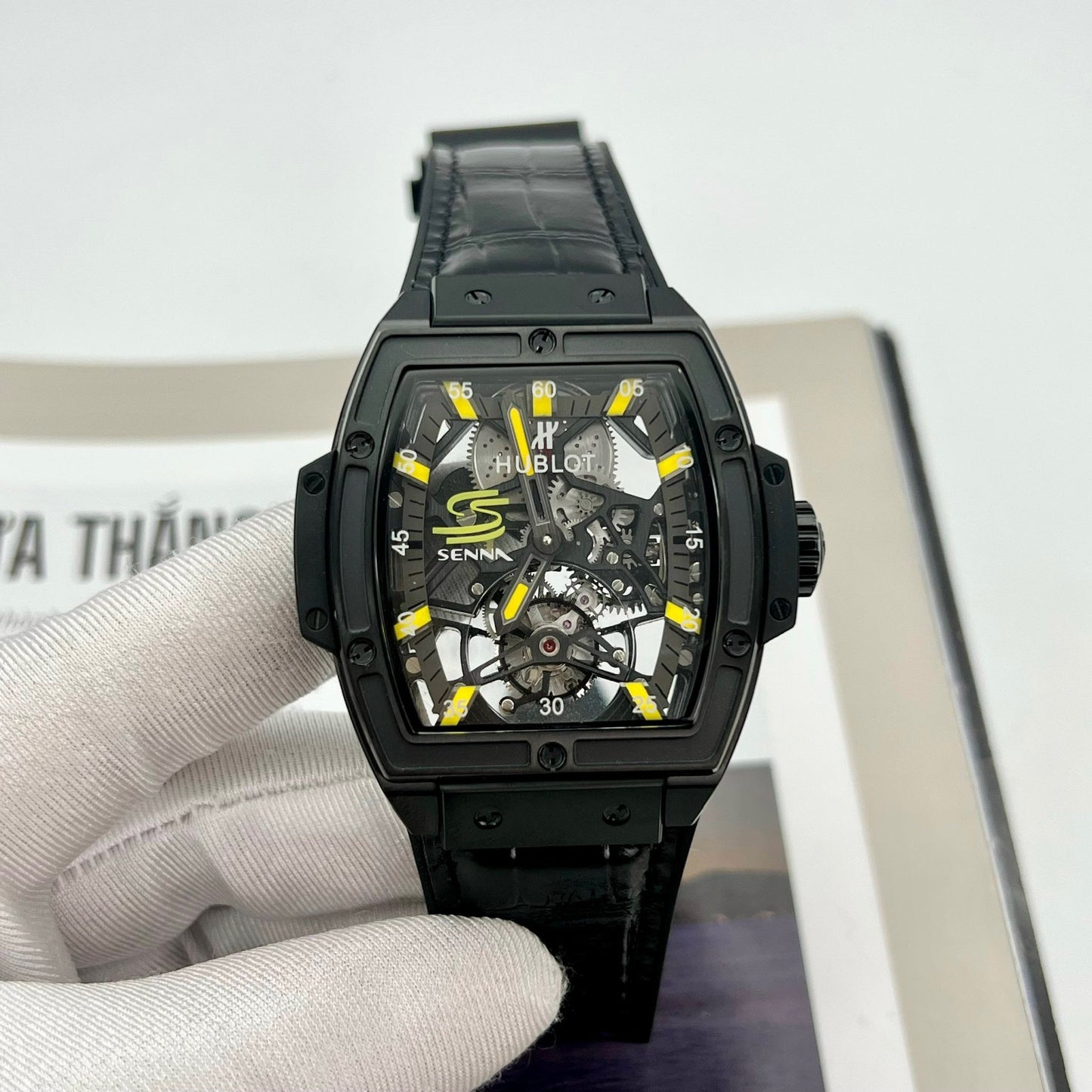 Replica Hublot Masterpiece Tourbillon 906.ND.0129.VR.AES12 1:1 Best Edition Black PVD Swiss HUB 9006