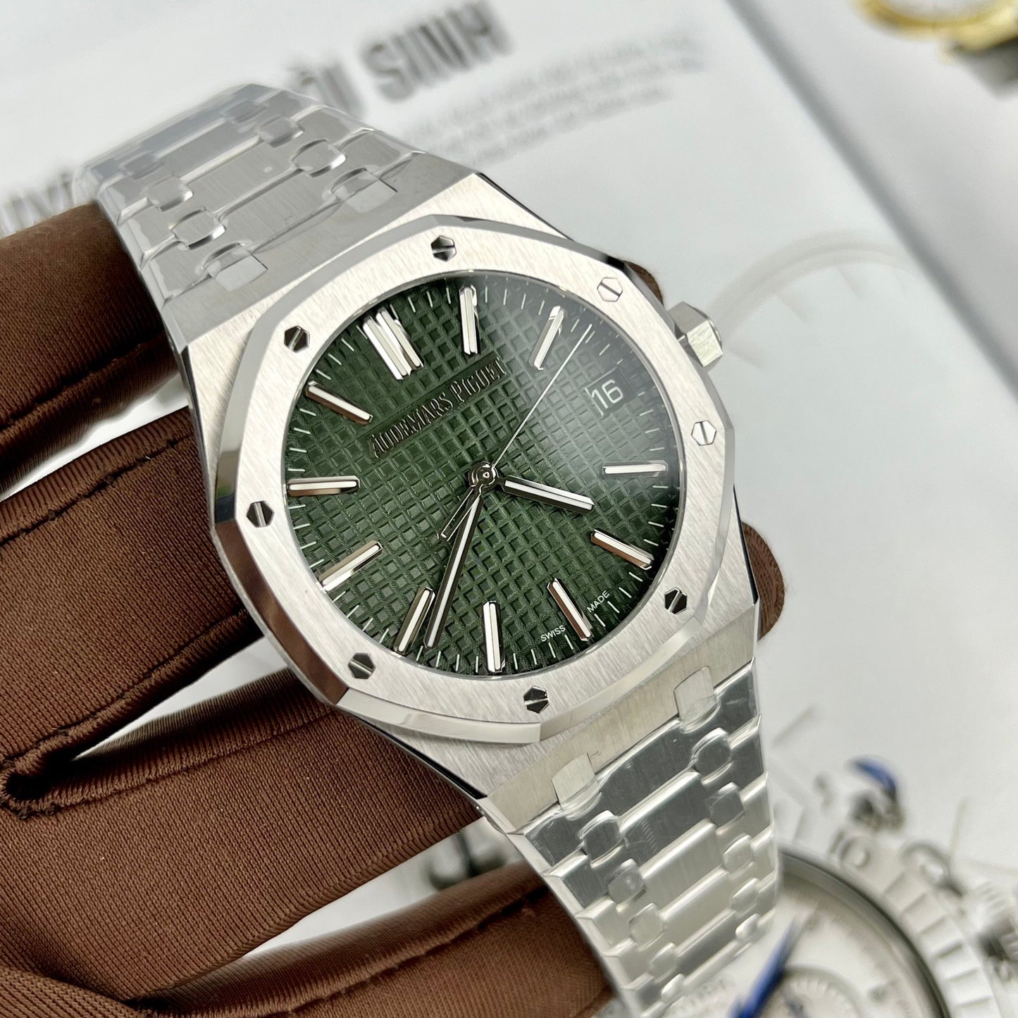 Audemars Piguet Royal Oak 15510ST.OO.1320ST.04 1:1 Mejor edición ZF Factory Green Dial Versión más reciente